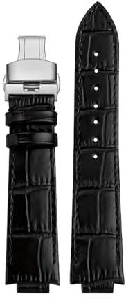 NHYHEHMR Kompatibel mit LV Leder Uhrenkette Metall Schnell abnehmbar konvex 21x12mm kompatibel mit Louis Vuitton Tambour Horizon Cowide Stahl Endlink Uhrengurt (lila Grün)