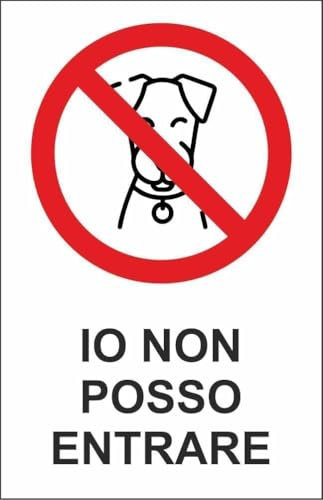 M-ITALY CARTELLO SEGNALETICO - IO NON POSSO ENTRARE - Adesivo Extra Resistente, Pannello in Forex, Pannello In Alluminio (Alluminio, 10x15 cm)