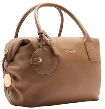 LIU JO Schultertasche Umhängetasche Amelie ECS Bowler Bag Suede braun