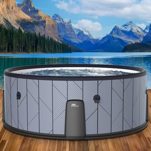 BRAST Whirlpool aufblasbar MSpa Tidal für 6 Personen | Ø173x65cm | 138 Massagedüsen in 3 Intensitäten | In- Outdoor Pool | Ganzjähriger Einsatz Winterfest | einfache Steuerung per App