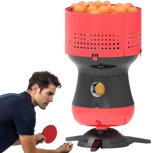 vnmudzeo Lanceur De Balles De Tennis De Table Professionnel, RéServoir De Balles Amovible, Lanceur De Balles De Ping-Pong d'une Capacité De 90 Balles Main