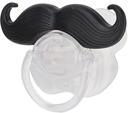 Naroote Schnurrbart-Schnuller Im Lustigen Stil, Sicheres, Lebensmittelechtes Silikon-Polypropylen für Babys, Jungen und Mädchen. Lustige Gentleman-Schnurrbart-Form, die die Natürliche Orale