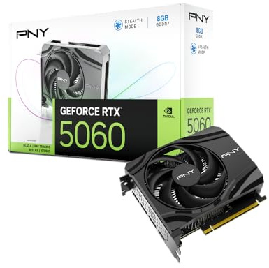PNY Tarjeta Gráfica GeForce RTX™ 5060 8GB DLSS 4 Single Ventilador