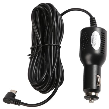 Caricabatterie per auto di tipo C, cavo di alimentazione da 5 V per auto, ricarica rapida 3a, cavo di alimentazione da 5 V, adattatore per auto a ricarica rapida, 340 cm