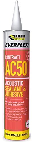 Everbuild Everflex AC50 Contract Acoustic Sealant and Adhesive, White, 380 ml