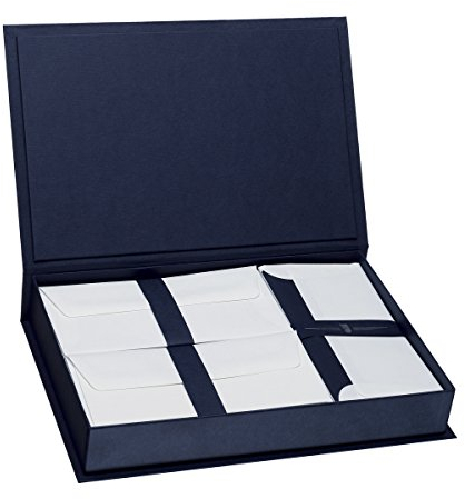 Rössler Papier 1051831009 - Paper Royal - Briefpapierkassette, 40/10/50, A4/DL/DL, blau/weiß