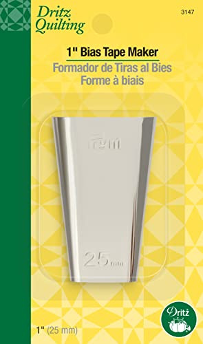 Dritz 3147 Bias Tape Maker, 1-Inch,Silver