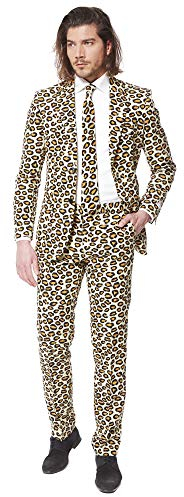 OppoSuits Lustige Verrückt Abschlussball Anzüge für Herren - Komplettes Set: Jackett, Hose und Krawatte,The Jag,48