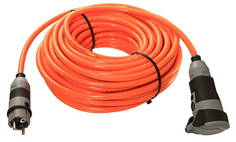as - Schwabe Verlängerungsleitung 10 m H07BQ-F 3G1,5 mit SchukoUltra Pro, extrem robust, Verlängerungskabel für Einsatz im Aussenbereich, Baustelle, Gewerbe, Industrie, orange/grau, IP54, 62260
