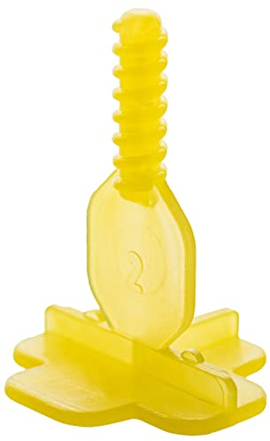 Brunoplast NIVIFIX 250x T-Fuge Gewindelaschen für 2 mm Fugen, Fliesen Nivelliersystem, 2mm Abstandshalter, Fliesenverlegehilfe zum Verlegen von Wand- und Bodenfliesen, Fliesen Werkzeug, Zuglaschen