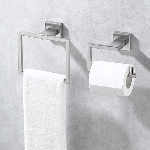 KES SUS 304 4-tlg Badezimmer-Zubehör-Set, Edelstahl, rostfrei, Wandmontage, gebürstetes Finish, LA24-P, edelstahl, Gebürstet, LA242-21