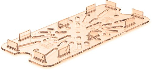 Carlisle FoodService Products StorPlus Drain Shelf, Drip Tray for 1/3 Size Food Pans, 12.75 x 7, 1 Count, Amber