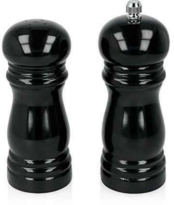 Metaltex 586047038 Moulin à Poivre/salière Bois/Céramique Noir 10 x 5 x 13 cm
