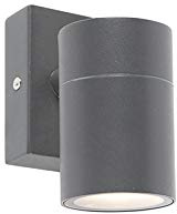 Qazqa Modern außen Wandleuchte, Außenlampe, Wandlampe für den Garten - Solo - Dunkelgrau, max. 35W, Geeignet für LED, 11.5cm, IP44