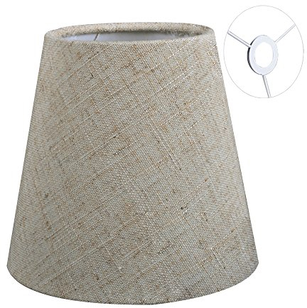 Eastlion 5.5 E14/E27 Tela Pantalla de Lámpara de Araña Pantalla de Lámpara de Mesa Pequeña,Lino