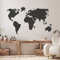 GRAZDesign Wandtattooo Weltkarte, Wandaufkleber Wandsticker mit Kontinenten, Wohnzimmer - 102x57cm / 010 weiss