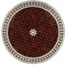 Casa Moro Gartentisch Ø 60 cm – Mosaiktisch Balkontisch Terrassentisch Fliesentisch | Tisch Esstisch aus Marrakesch Marokko Bordeaux-Weiß