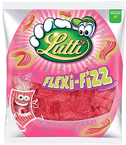 LUTTI - Flexi-Fizz Fraise 225G - Lot De 4 - Vendu Par Lot