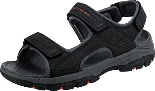 Skechers Herren Tresmen-Garo Open Toe Water Sandal, Black Synthetic, 45.5 EU