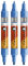 Molotow One4All Acrylic Twin Marker (Strichstärke 1.5 mm und 4 mm, hochdeckend und permanent) 3 Stück Farbe 224 metallic blau