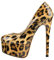 Only maker Damen Plateau High Heels Stiletto Pumps Party Schuhe Leopards Lack 44 EU
