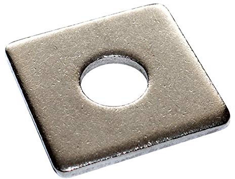 DIN 436 Vierkantscheibe mit Bohrung 22 M20 Edelstahl A2 V2A rostfrei Stückzahl 25 eckige Unterlegscheiben für Holzkonstruktionen
