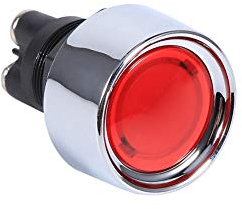 Voiture DC 12V 50A Bouton de démarrage du moteur Bouton de démarrage du véhicule multifonctionnel Bouton du moteur Interrupteur de lumière Interrupteur d'allumage de démarrage poussoir pour(rouge)