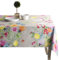 Maison d' Hermine Tischdecke, 100% Baumwolle 140cm x 180cm waschbare, quadratische Tischdecke, dekorative Oster-Tischdecke für Essen, Buffetpartys und Camping, Jardin D'Ete - Fog – Frühling/Sommer