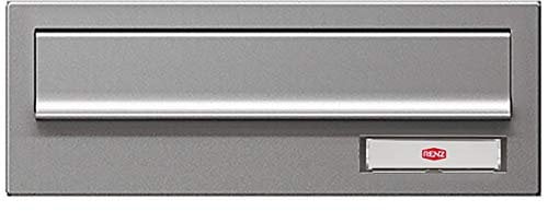 RENZ/Mauerdurchwurf-Briefkasten Durchwurf-Postkasten/RAL-Farbe 9007 Kastenbreite 300 mm/Tiefe 180-250 mm/Stahl - RSA2-Klingel & Namensschild/Dein-Briefkasten.de