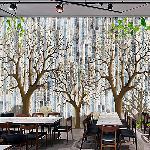 XTSWallpaper Auto-Adhésif Pvc Papier Peint Photo 3D 360X250Cm Couleur Plantes Arbres Stickers Muraux 3D Fond D'Écran Stéréo De Walls Art Fond Mur Papier Peint 3D Personnalisé Salon Murale