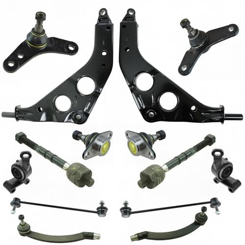 TRQ Vorderlenkung & Aufhängungssatz Kugelgelenk Querlenker Querlenker Montagehalterung Sway Bar Stabilisator Link Spurstange Kompatibel mit 2003-2008 Mini Cooper