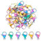 UNICRAFTALE 30pcs Rainbow Color Lobster Claw Clasps Vacuum Plating 304 Stainless Steel Clasps Fastener Hook End Chain Clasp 15x10mm Lobster Claw Clasps Connectors Beads for Necklaces Making