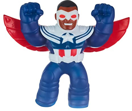 Heroes of Goo Jit Zu GOO JIT Zu Marvel Hero Pack Captain America Sam Wilson Squishy 11,4 cm groß Ideales Weihnachts- oder Geburtstagsgeschenk für Jungen Superheldenspielzeug (41371)