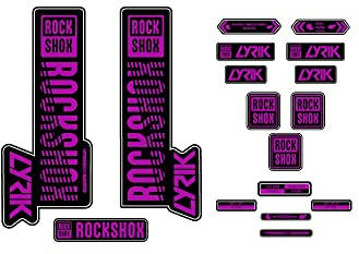 Rock Shox Lyrik 2018 Fork Bike Compatible Stickers 29''
