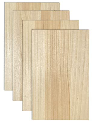 4 Stück furniertes MDF, doppelseitig, Paulownia-Holz, MDF-Kern, 6,4 mm, 1/4 Zoll, 25,4 x 40,6 cm, unlackierte Holz-Leinwandplatten, Schilder zum Gravieren, Malen, Basteln