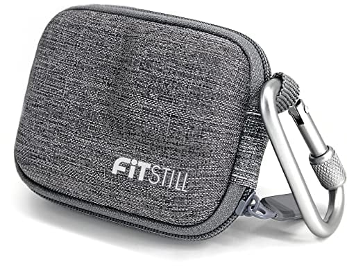 FiTSTILL Mini custodia da trasporto per Go Pro Hero 12/11/10/9/8/7/(2018)/6/5 nero, custodia rigida da viaggio per DJI Osmo Action 2, AKASO, Campark, YI Action Camera e altro