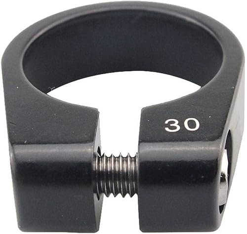 Aluminum Alloy Balance Bike Seat Post Clamp 28.6/30mm Seatpost Tube Clip Kids Bicycle Fixed Gear Components (Black 30mm)