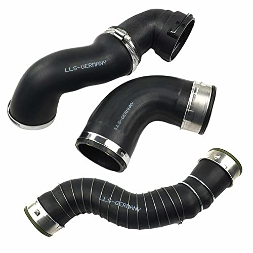 LLS-GERMANY 3x Ladeluftschlauch kompatibel mit BMW (E83, E83) LCI X3 | 3.0d 218 PS SET, 2993 ccm, 211-218 PS, OEM 11613415008, 11613415784, 11 61 3 415 784, 11613415784-1, 11613435259