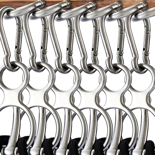 KUNBEIEN 6PCS Horse Tie Ring, Safe Tie Horse Supplies, Humane Way Tie Ring, Magnetic Ring for Tying and Retracting, Helps Horse Pull Back and Releases Stress from The Horse