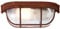 Lightbox Wand- und Deckenlampe | 9 x 21 x 11 cm | Vintage Wand- & Deckenleuchte mit Glas Abdeckung & Metall Gitter | E27, max. 40 W | aus Metall/Glas in Rostfarben
