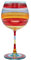 Maturi Hand Painted Striped Gin Glass, 625ml, Gift Boxed