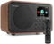 Audizio Vicenza Portable WiFi Internet Radio DAB FM Receiver with Bluetooth, DAB+, Rechargeable Battery, TFT Colour Display, Dual Alarm, Remote Control - Wood Finish