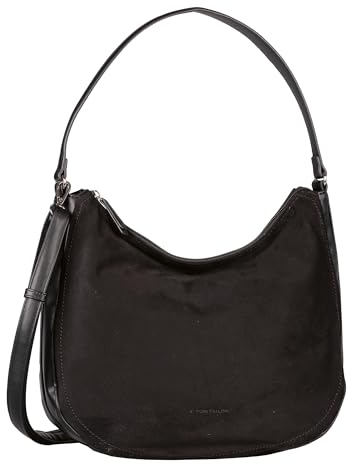 TOM TAILOR Lorella Damen Hobo Bag Schultertasche Mittelgroß Schwarz
