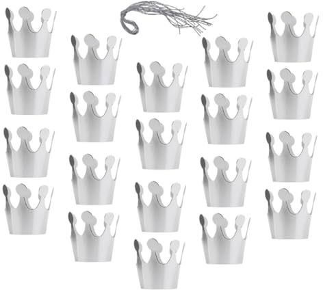 Ciieeo 20st Geburtstagshut Leere Geburtstagskrone Partyhüte Zum Kindergeburtstag Kindergeburtstagsmützen Kronen Papier Gold Und Silber Geburtstagsgeschenk Kleinkind