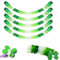 6 STK Girlande grün Papier Party Dekoration Set hängenden Garland Partygirlande Geburtstagsgirlande Vierblättriges Papier Blume, für Abschlussfeier Geburtstag Hochzeit Karneval Fasching