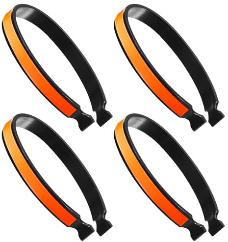 Geosar 2 Paar Fahrrad Hosen Clips Reflektierende Hosenklammern Elastische Hosenspangen Reflektoren PVC Beschichtete Fahrradklammern Fahrrad Knöchelbänder für Herren Damen Radfahrer (Rot Farbe)