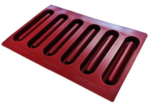 Maé - Moule à Tarte Easy Tarte Finger 6 Alvéoles - Silicone Alimentaire Premium Anti-Adhérent - Souple, Démoulage Facile et Net - Usage -45°C / +280°C - 63 ml