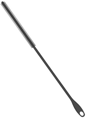 Brosse à Paille Silicone 8mm, 24cm Extra Longue Nettoyeur de Paille Pliable Réutilisable Brosse de Nettoyage des Crevasses de Paille pour Paille en Métal et Verre (Gris Foncé)