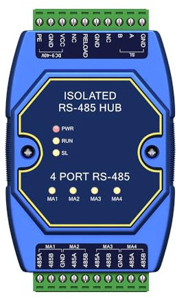 4-zu-1-Wege-R485-Repeater, Industriequalität, E810-R41, 8-28V, Stromsignal-Isolationsnaben, Bus-Split-Erweiterung, ESD-Schutz