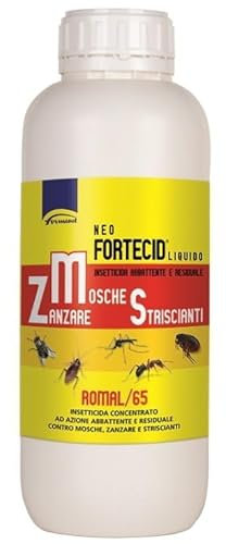 Neo Fortecid Romal/65 contro Mosche, Zanzare e Striscianti, 1 Litro